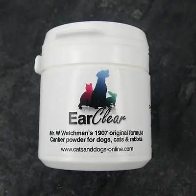 EarClear Powder Ear Mites DOG EAR Canker Wax Dog Cat  Multi Listing • £12.99