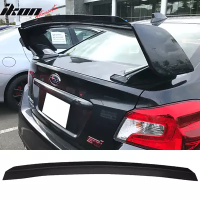 For 08-21 Subaru WRX & STI Gurney Flap Add-On Trunk Spoiler Wing FRP Matte Black • $62.99