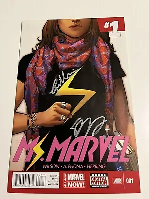 Ms. Marvel #1 First Print Signed By G Willow Wilson And Pichelli Marvel Comics • £125