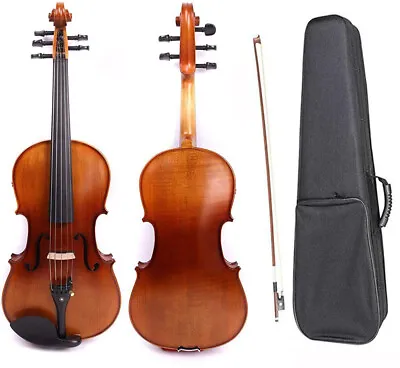 5 String Viola 16.5 Inch Maple Spruce Ebony Viola Parts Big Viola With Case Bow  • $191.10