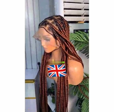 £80 • Buy 360 Human Hair Box Braids Wig