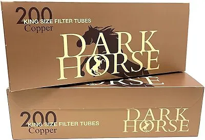 Darkhorse Brown Premium EMPTY Cigarette Filter Tubes 200 Tubes-make Your Own  • £9.99