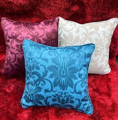 Cushion Covers 18x18  Damask Super Soft SOFA DECORATION In Different Colours  • £4.99