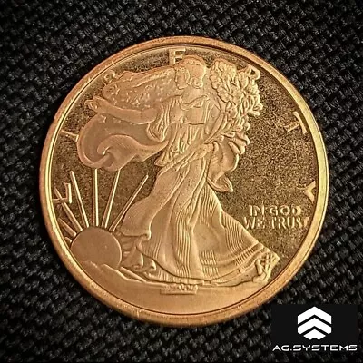 1oz AMERICAN EAGLE / WALKING LIBERTY Copper Coin (AVDP) 999 Fine Round USA  • $12.50