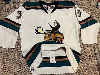 Manitoba Moose Hockey Game Jersey AHL Authentic Alex Auld SP Brand RARE #35 • $279.99