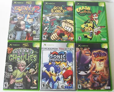 Xbox Original Platformer Games Lot 6 Blinx 2 Sonic Heroes Crash Twinsanity Spyro • £84.73