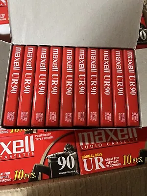 Maxell Ur-90 Normal Bias Audio Cassette 90min (Pack Of 10 - 90 Minute Tapes New • $29.99