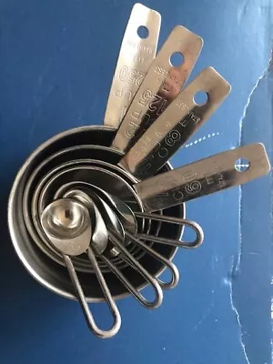 £17.29 • Buy (89) 2 Sets Of Stainless Steel Measuring Cups & Spoons = Total 8 Pieces