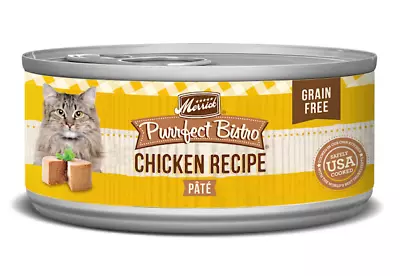 Merrick Purrfect Bistro Grain Free Chicken Recipe Pate Wet Cat Food 5.5 Oz. 24 • $37.49