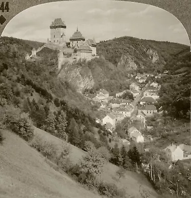 Keystone Stereoview Carlstein Castle Czechoslovakia From 600/1200 Set #644 T2 • $0.99