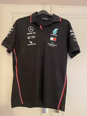 New! Mercedes AMG Petronas F1 Team Replica T-Shirt Men's Black 2023 Large • £34.99