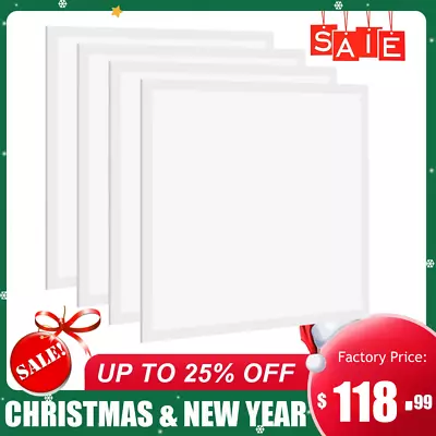 4Pcs 2x2FT LED Flat Panel Light 45W Troffer Ceiling Light White Color Lights • $117.79