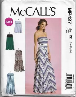 McCall's Pattern MP427 M7130 DRESSES & SKIRTS 3 Lengths Bandeau Top Maxi 16-26 • $11.99