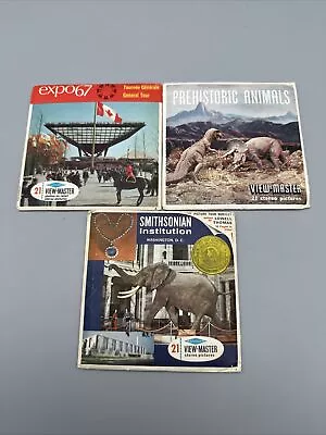 View Master Lot 3 (9 Reels) PREHISTORIC ANIMALS Expo 67 Smithsonian Inst Sawyers • $5