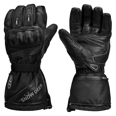 Heated Gloves Rechargeable Battery Knuckle Protection Shell Motorcycle Gloves • $79.99