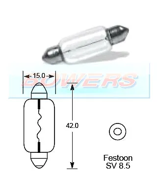 Ring R270 12v Volt 18w Festoon Sv8.5 Light Bulb • £2.99