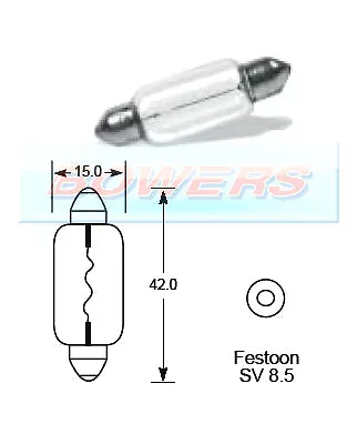 Ring R276 24v Volt 18w Festoon Sv8.5 Light Bulb • £5.99