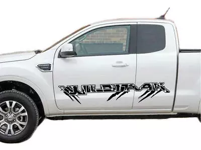 2 PCS Graphic Wildtrak Letter Side Sticker For Ford Ranger Raptor Trunk Decals • $43.99