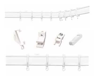 Curtain Track Aluminium Metal Integra Aluglide White Bay Bendable Or Straight • £47.99