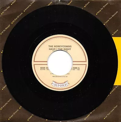 The Honeycombs - Have I The Right / That's The Way (7  1983) Old Gold 9289 EX • £2