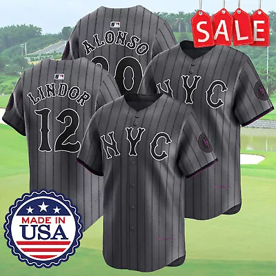 New York Mets Francisco Lindor/Pete Alonso 2024 City Connect Printed Jersey • $48.99