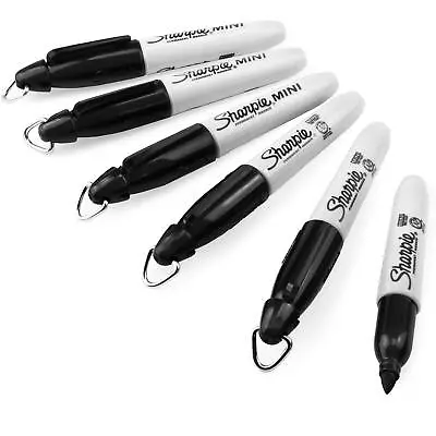 Sharpie Mini Permanent Marker - Bullet Tip - Fine Point - Black - Pack Of 6 • $12.85