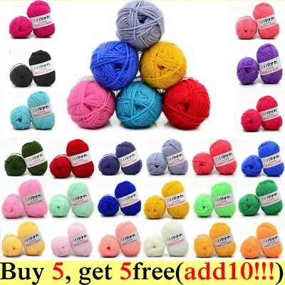 42 Colors Soft Bamboo Crochet Milk Cotton Knitting Yarn Baby Wool Yarn DIY Craft • $3.28