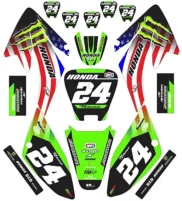 Graphic Kit For 2002-2012 Honda CRF70 CRF 70 American Monster Decals • $75