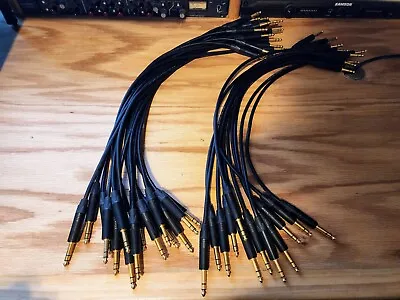 Mogami 2549 Cable | Neutrik Gold 1/4  TRS TRS | Black 2 Feet | 2 Ft. | 2' • $20
