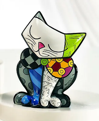 ROMERO BRITTO HAPPY CAT FIGURINE -Gift Boxed • $179.99