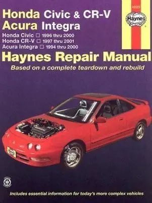 1996-2001 Honda Civic CRV CR-V Integra Repair Service Workshop Manual Book5826 • $31.70