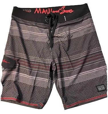 Maui And Sons Board Shorts Men’s M Swim Trunks  Preowned Euc. Retail $59 • $12.99