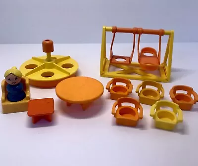 Fisher Price Vintage Furniture Playground Equipment & One Person Little People • $12