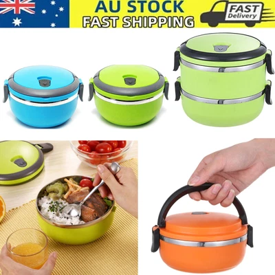 $17.59 • Buy Lunch Box Thermos Food Flask Stainless Steel Insulated Jar Container 600/1300ml