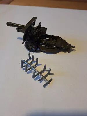 Crescent Toy Company Die Cast Metal 25 Pounder Cannon Field Gun With 8 Shells • £19