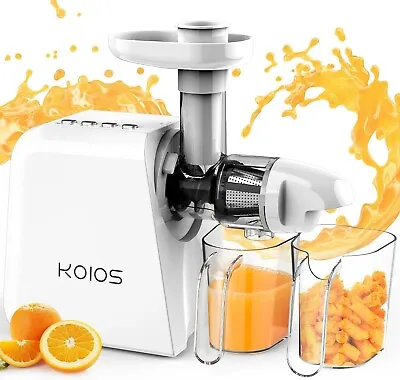 KOIOS Slow Masticating Juicer Machines Cold Press Juicer Extractor Juice Maker • $86.38