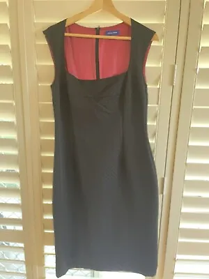 $35 • Buy SACHA DRAKE Size 12 Black BodyCon Dress Square Neckline