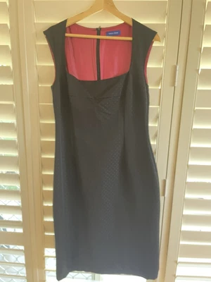 $35 • Buy SACHA DRAKE Size 12 Black BodyCon Dress Square Neckline