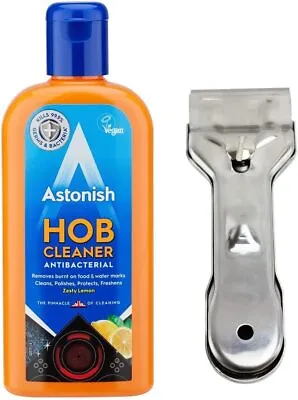 £8.99 • Buy Astonish Hob Cleaner Powerful Electric Halogen Ceramic 235ml + Metal Scraper Kit