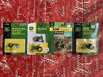 Ertl 1/64 John Deere Tractor Lot (Waterloo Boy Model A 330 520) • $35