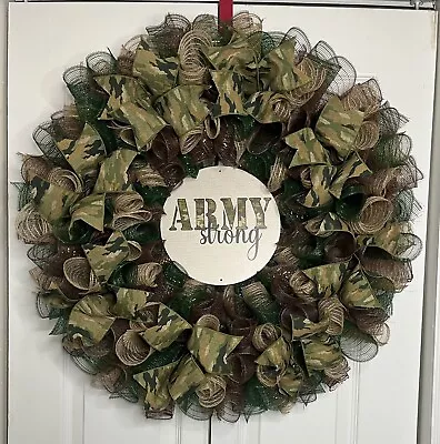 Army Strong Camo Wreath Military • $45