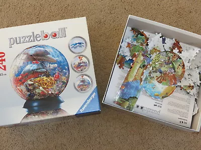 VGC Ravensburger PuzzleBall 240 Pc Sphere Puzzle - Ocean World • $9.99