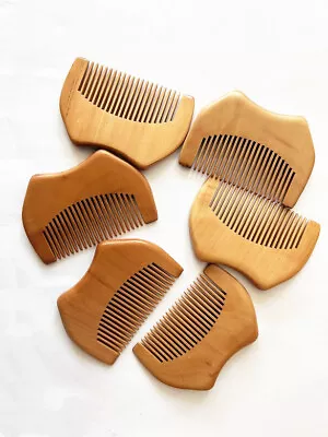 Engrave Your Logo-Mini Peach Wood Comb Pocket Comb Beard Comb Hair Comb 8x5cm • $4.99