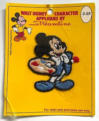 Vtg Embroidered Patch Applique By Streamline Of Disney Mickey Mouse The Artist • $14