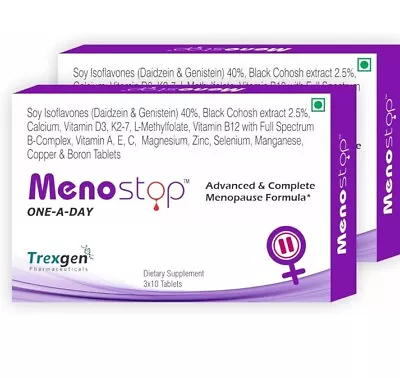 Trexgen MENOSTOP Women's One-a-day Menopause Formula With Standardized 30x2=60TB • $99.99