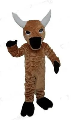 Halloween Cartoon Brown Bull Mascot Costume Cosplay Fancy Dress Carnival Xmas • $669.69