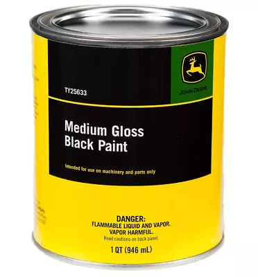 1 Quart- John Deere Medium Gloss Black Paint #TY25633 • $32.49