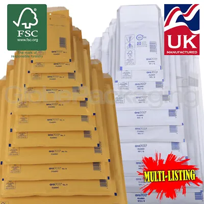 Genuine Arofol Padded Bubble Envelopes Mailers Gold & White *all Sizes/qty's* • £114