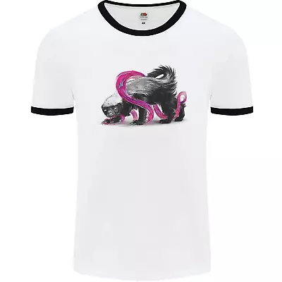 Honey Badger Mens Ringer T-Shirt • £12.99