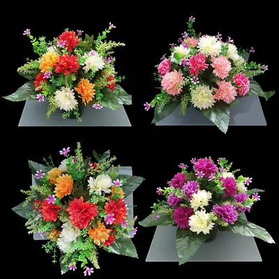 £14.99 • Buy Grave Artificial/silk Flower Grave Pot Arrangement In Memorial Crem Pot Funeral